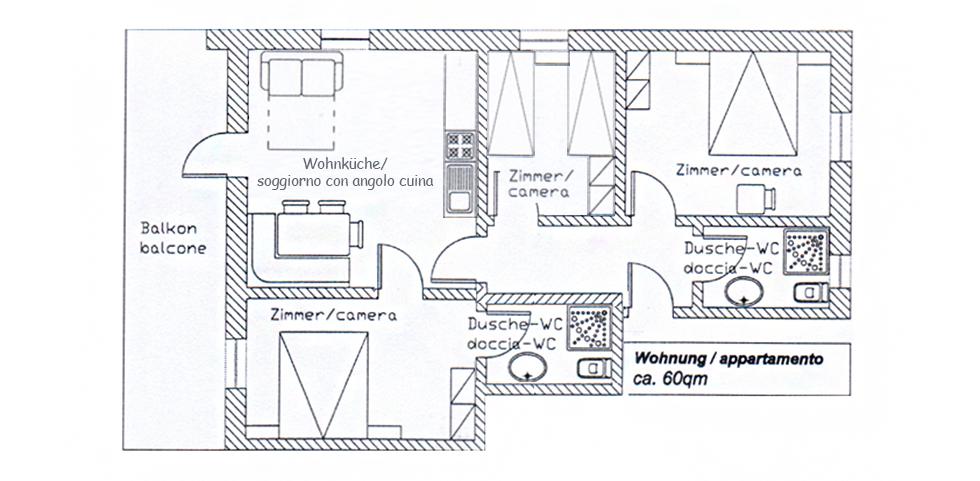 Apartment 4 - Apartment sketch