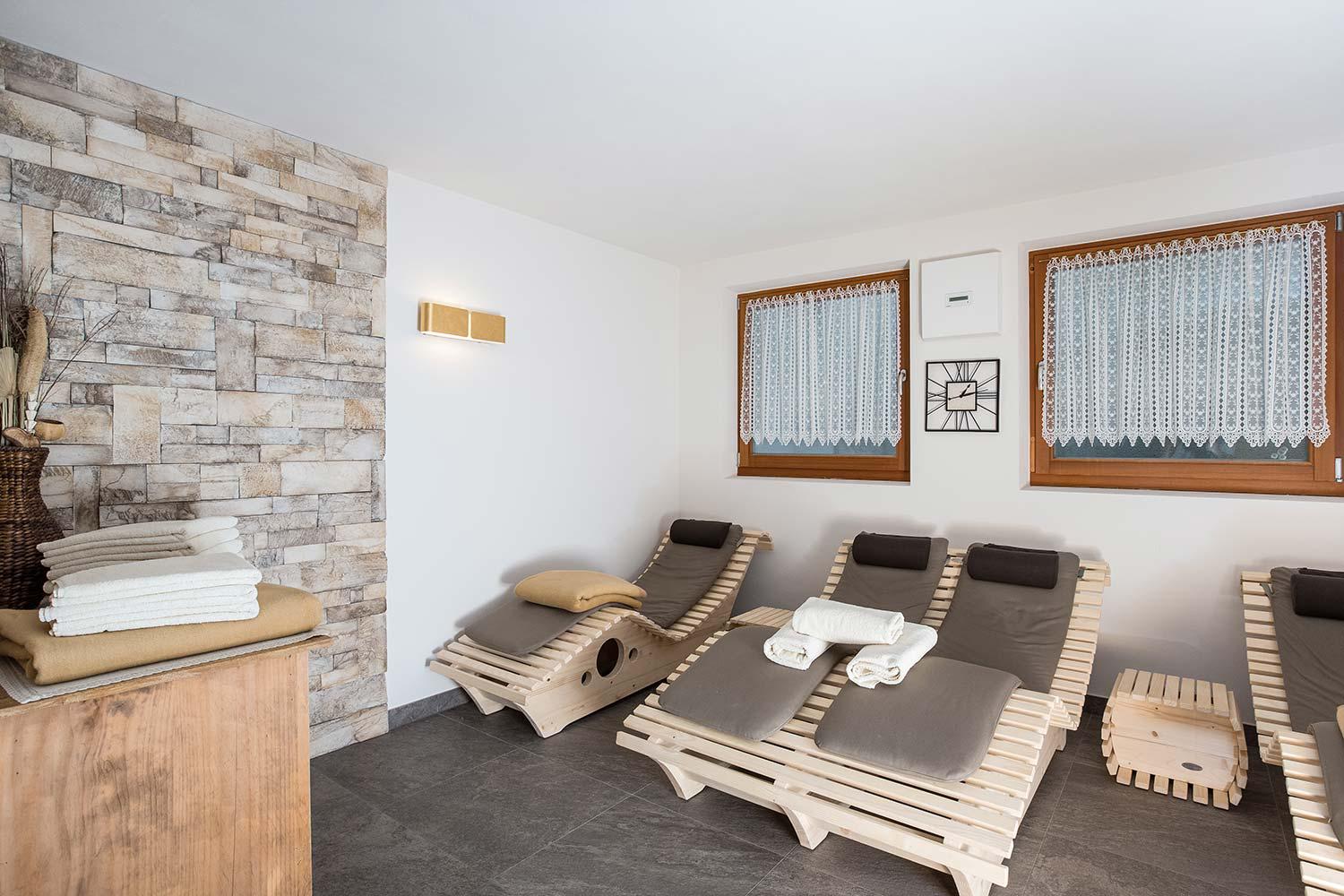 Settore sauna – lettini relax